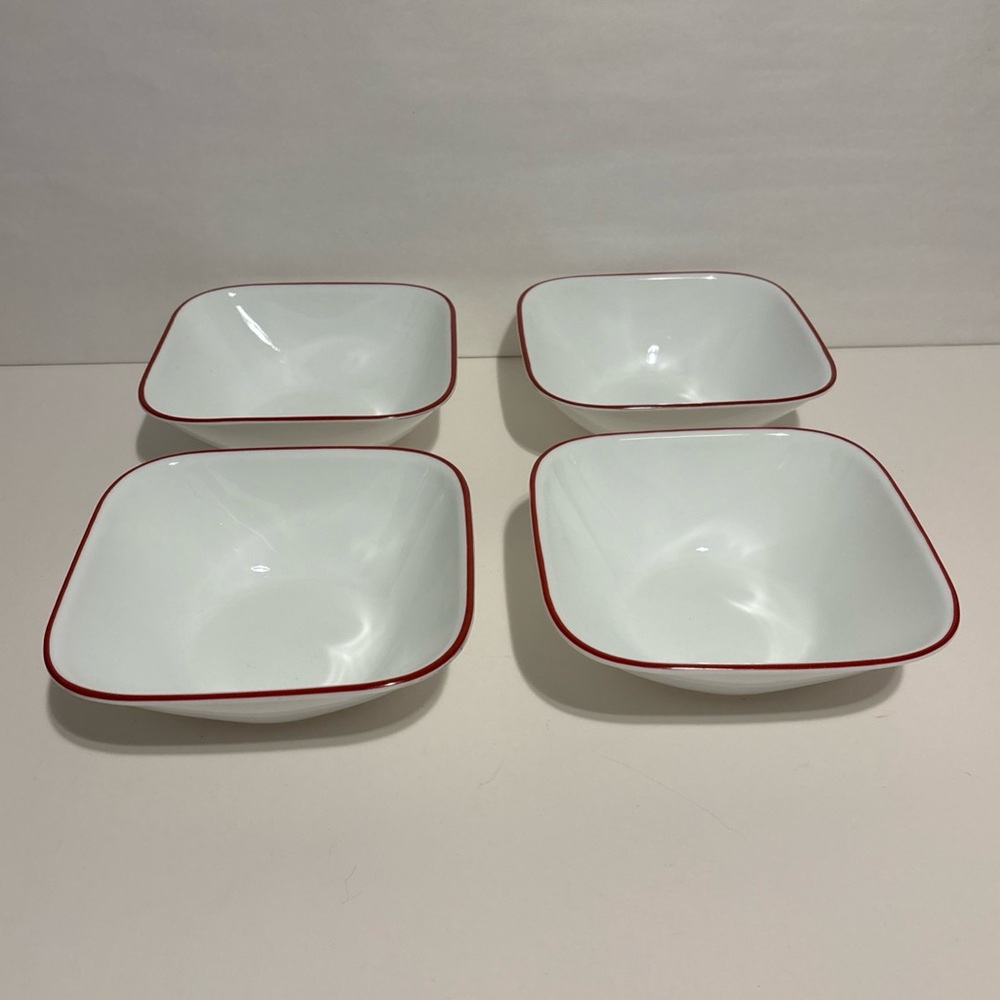 Corelle vitrelle Boutique Kyoto leaves / splendor square bowls set 4